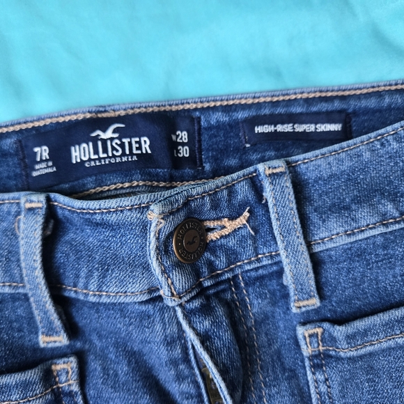 Hollister Jeans Womens 7R Blue High-Rise Super skinny - Picture 6 of 6